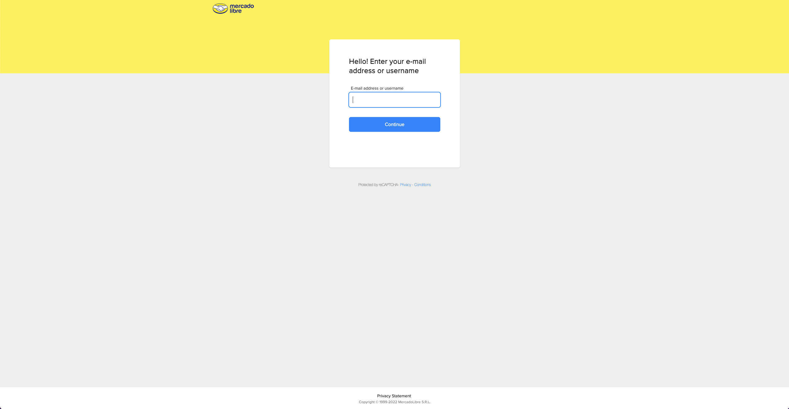 Mercado login page - Chinese Version