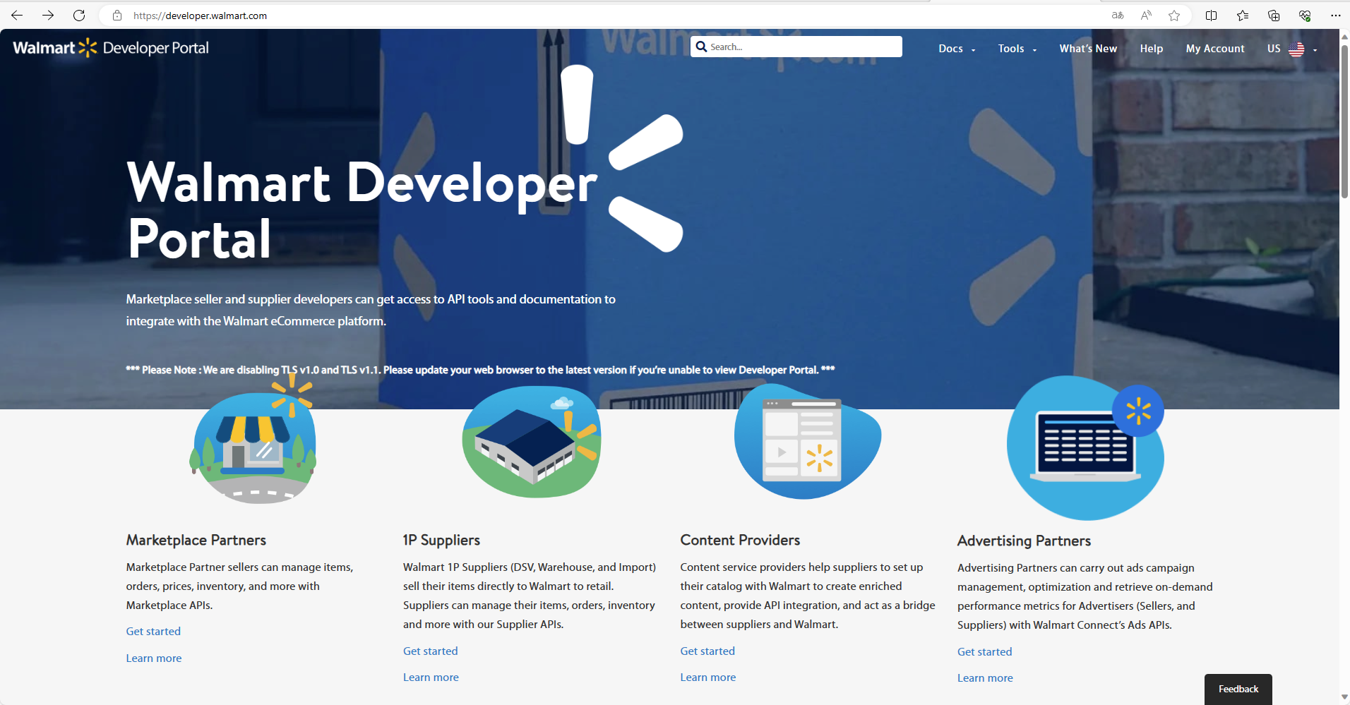 Walmart developer portal login - Chinese Version