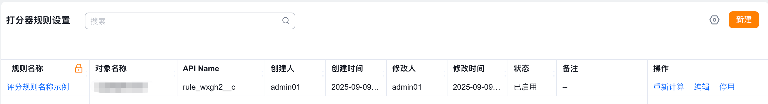打分规则管理架构