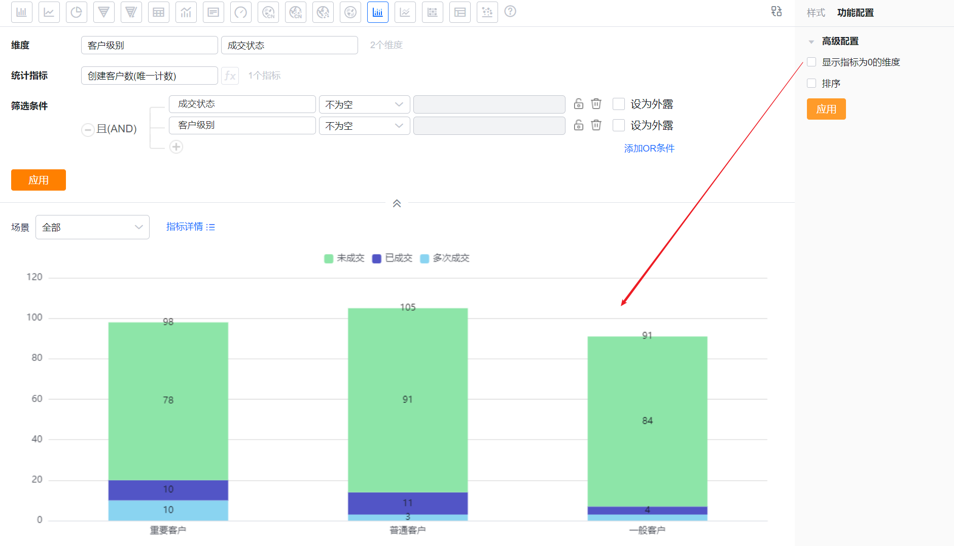 高级配置界面示意