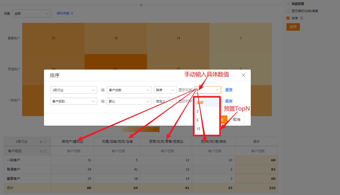 高级配置界面示意