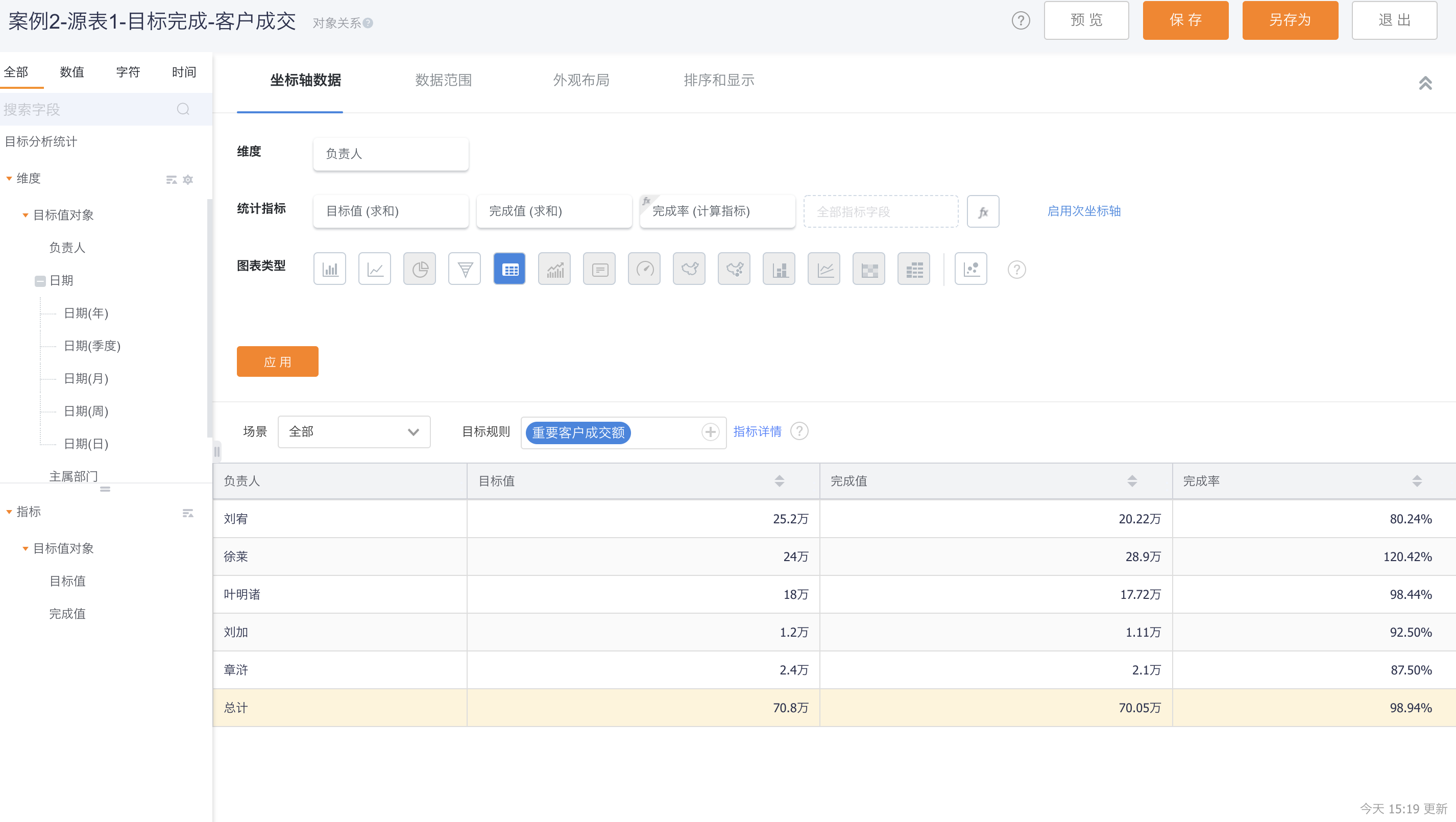 案例二：不同目标规则拼接界面示意