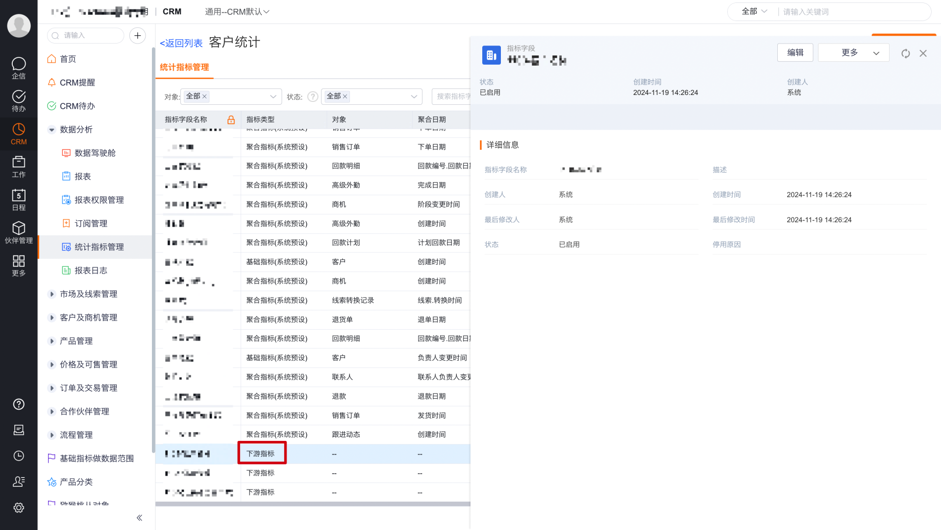 客户主题中的同步指标
