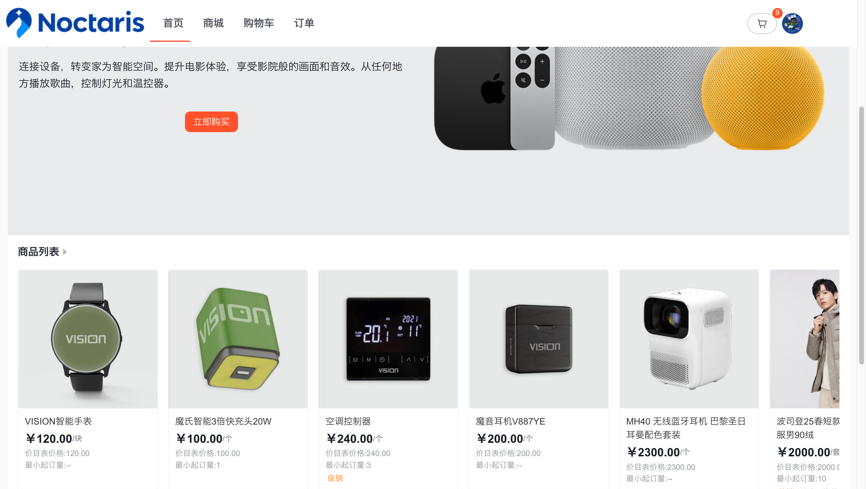 Web 站点首页效果