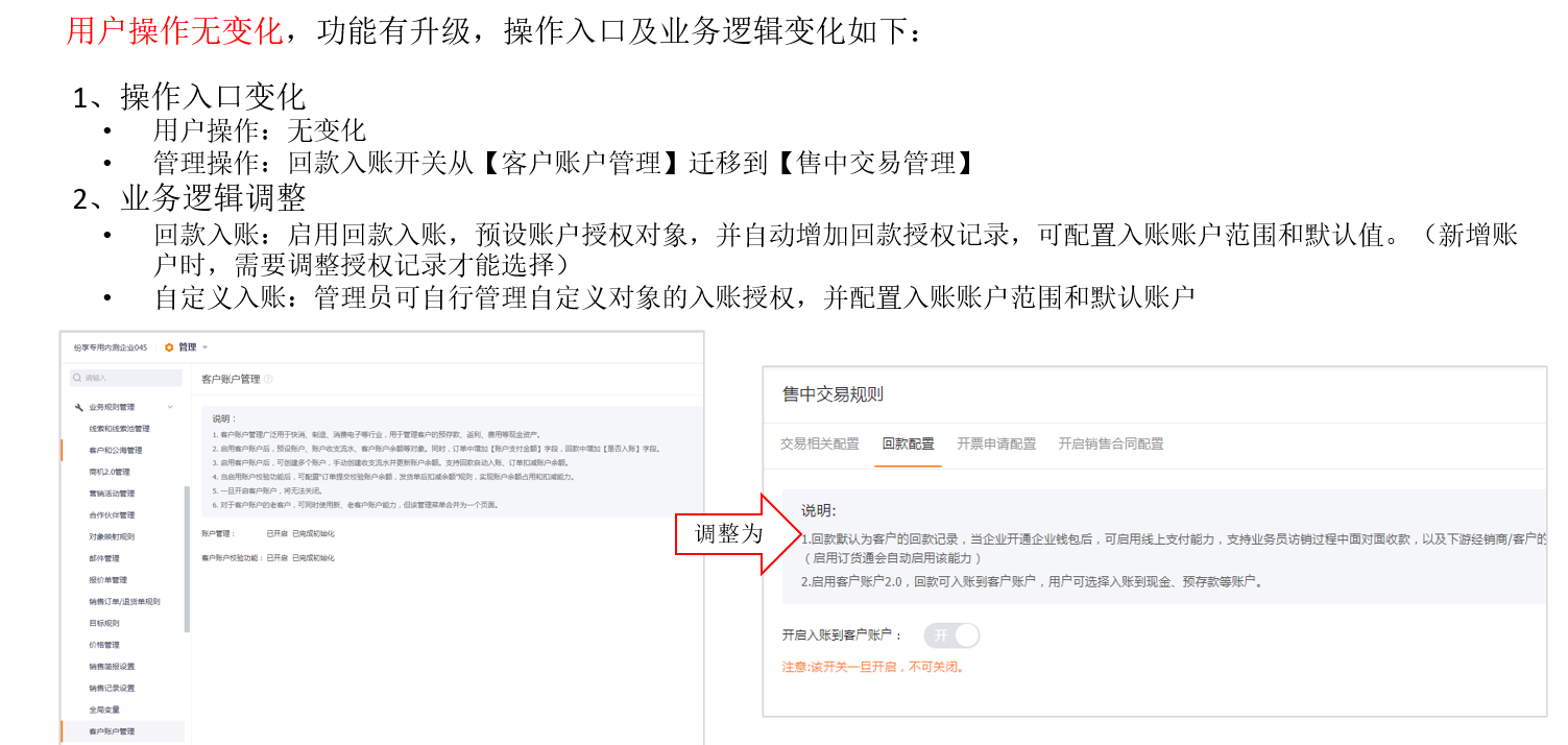 3.2 回款入账授权对老客户影响