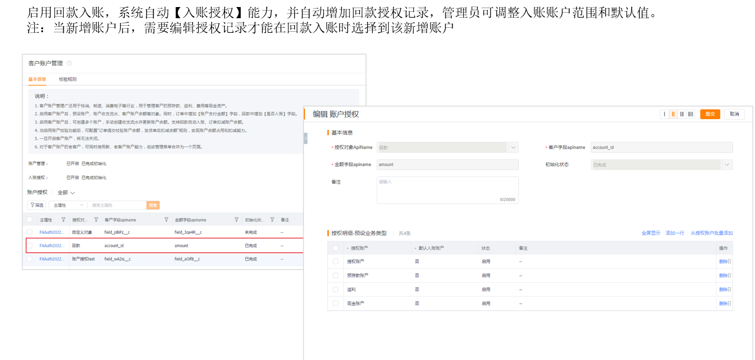 老客户回款入账授权说明