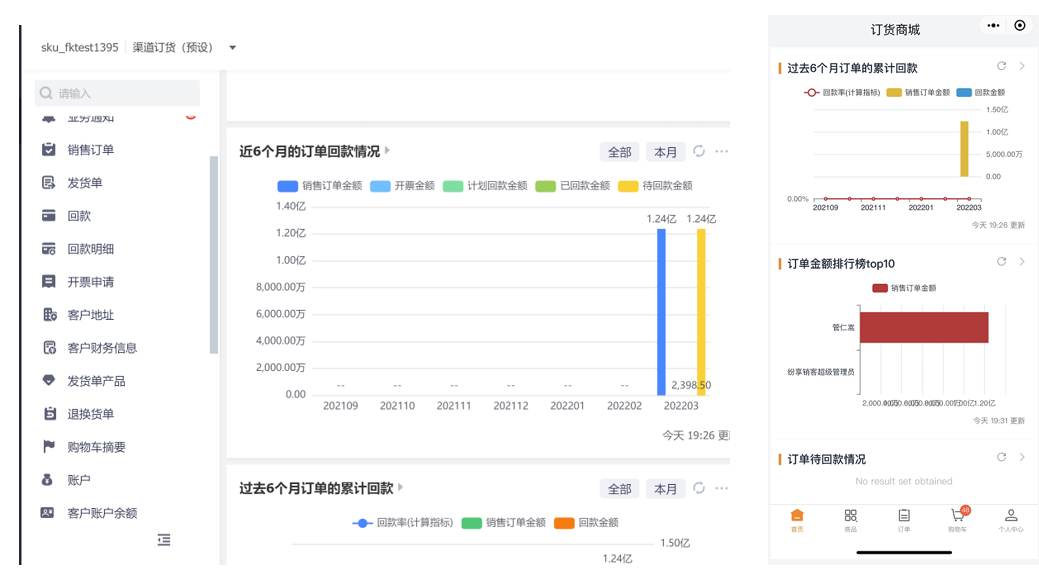 订货商在订货通进行日常订货后,订货通将根据交易记录自动生成部分报表(\目前报表的菜单还未集成至下游订货通,但可通过分别配