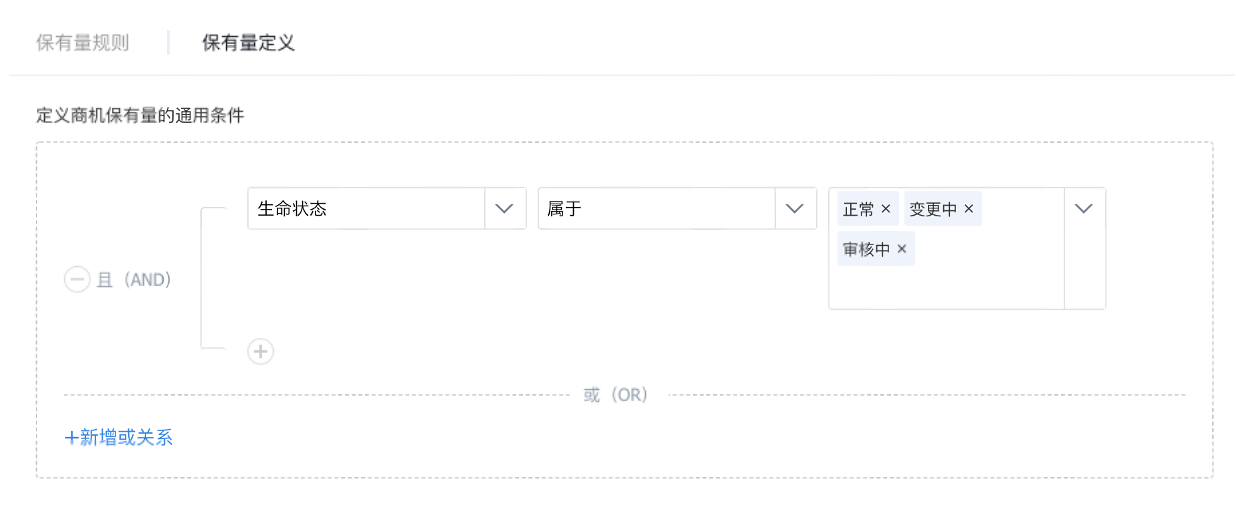 定义计入保有量的商机