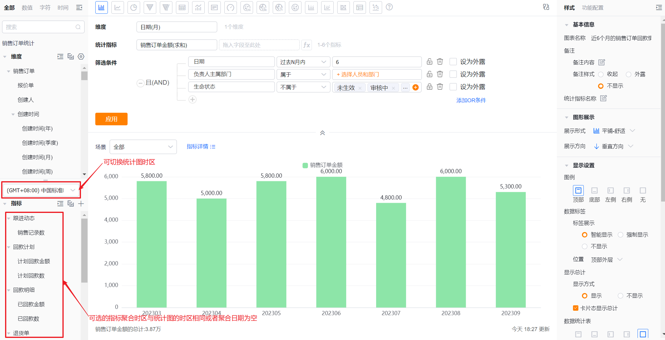 第五步:配置统计图界面示意