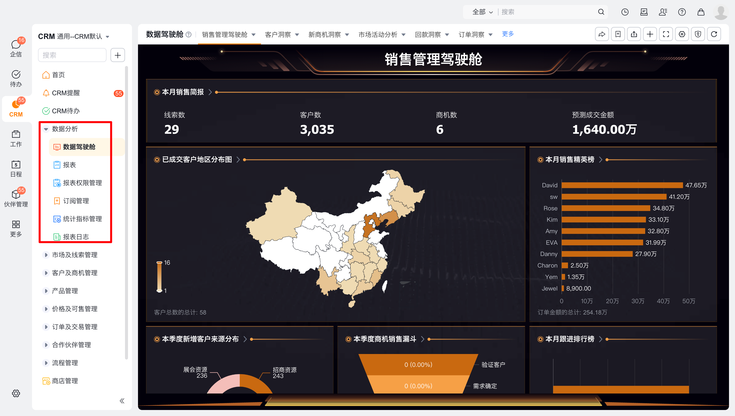 智能分析平台产品能力界面示意